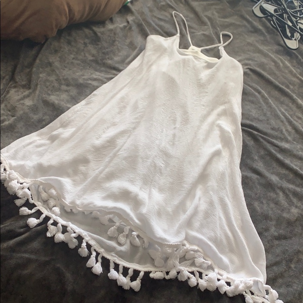 White midi dress